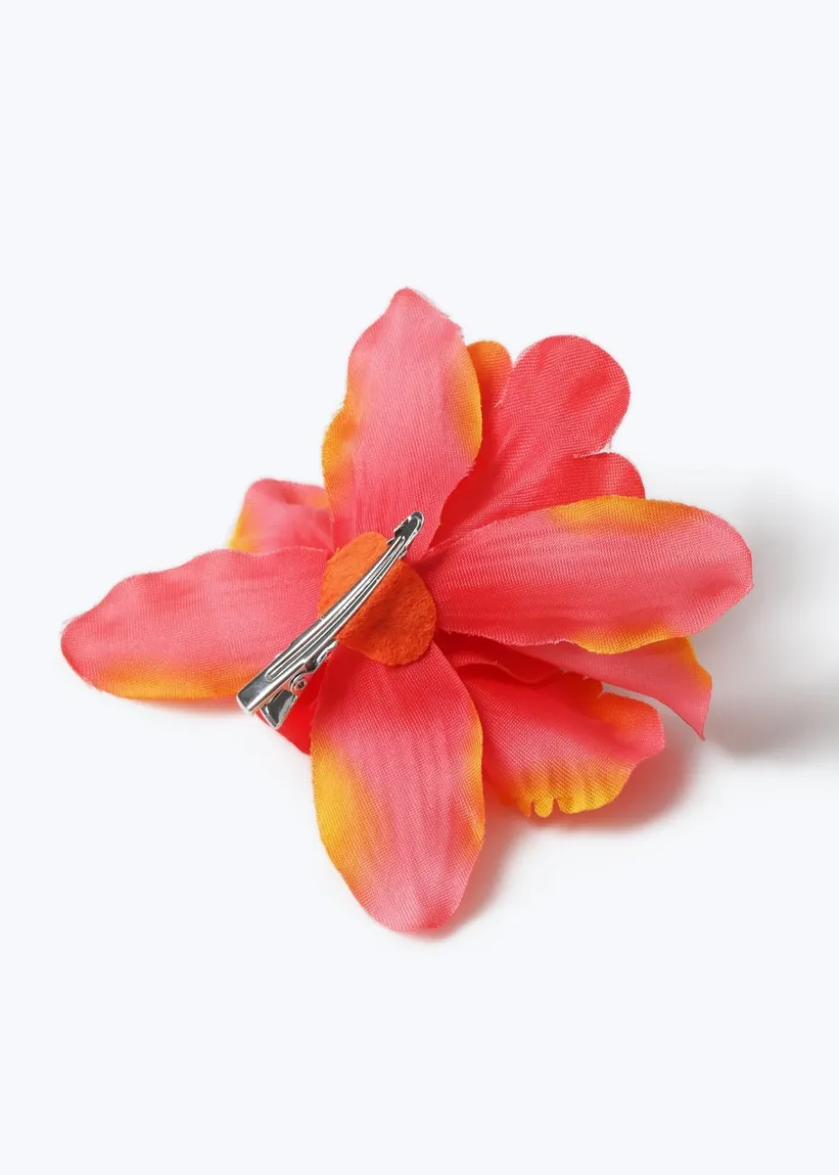 Muse Orange Floral Hair Clip
