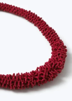 Muse Pink Seedbead Necklace