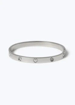 Muse Silver Heart Bangle
