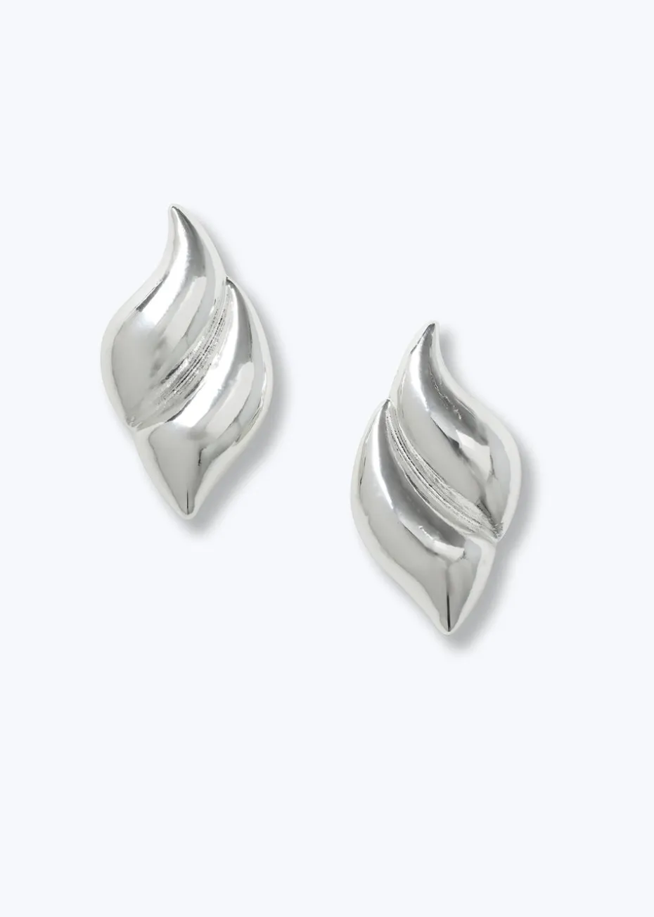 Muse Silver Triple Droplet Stud Earrings