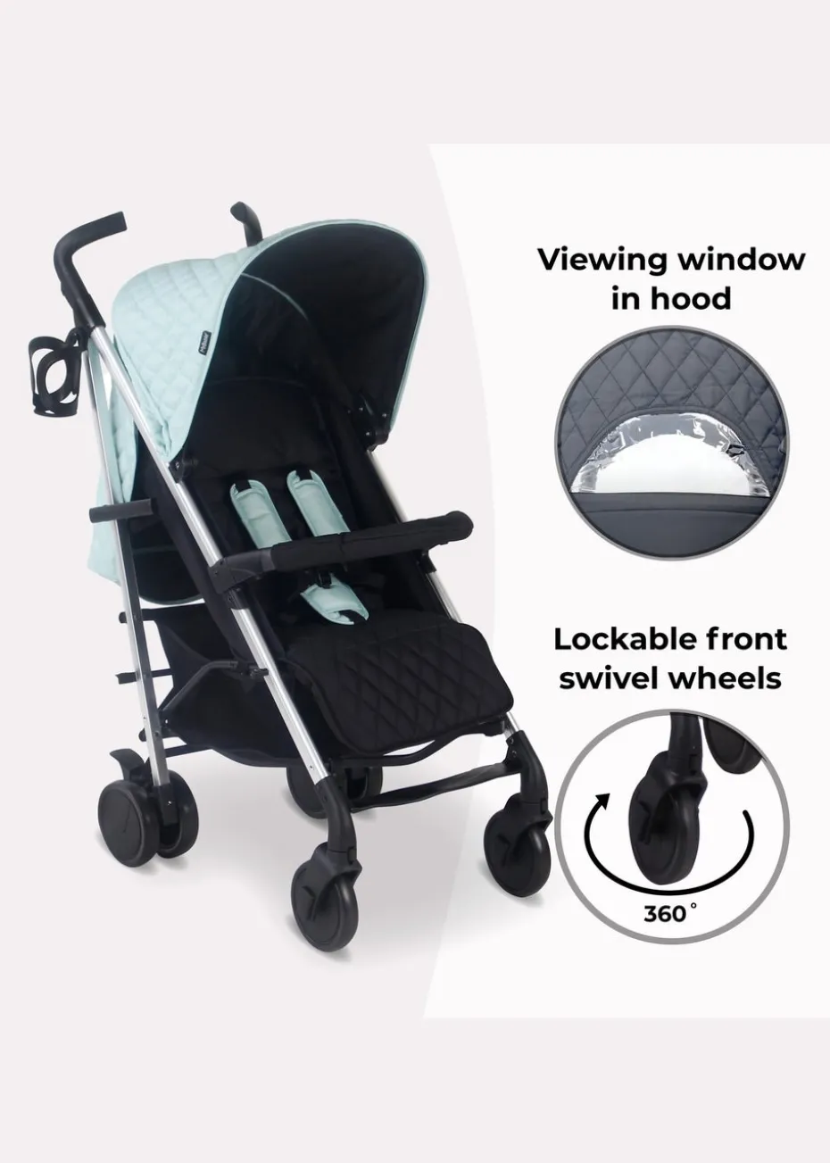 My Babiie Aqua Billie Faiers Quilted Lightweight Stroller