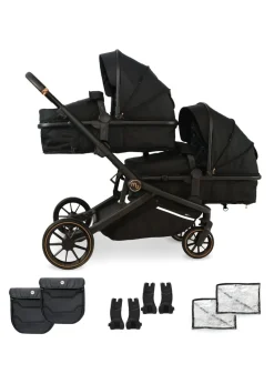 My Babiie Black Leopard Print Dani Dyer Tandem Pushchair