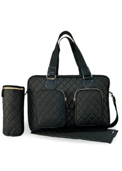My Babiie Black Quilted Deluxe Changing Bag