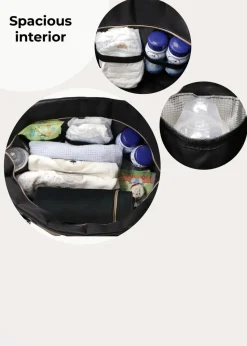 My Babiie Black Quilted Deluxe Changing Bag