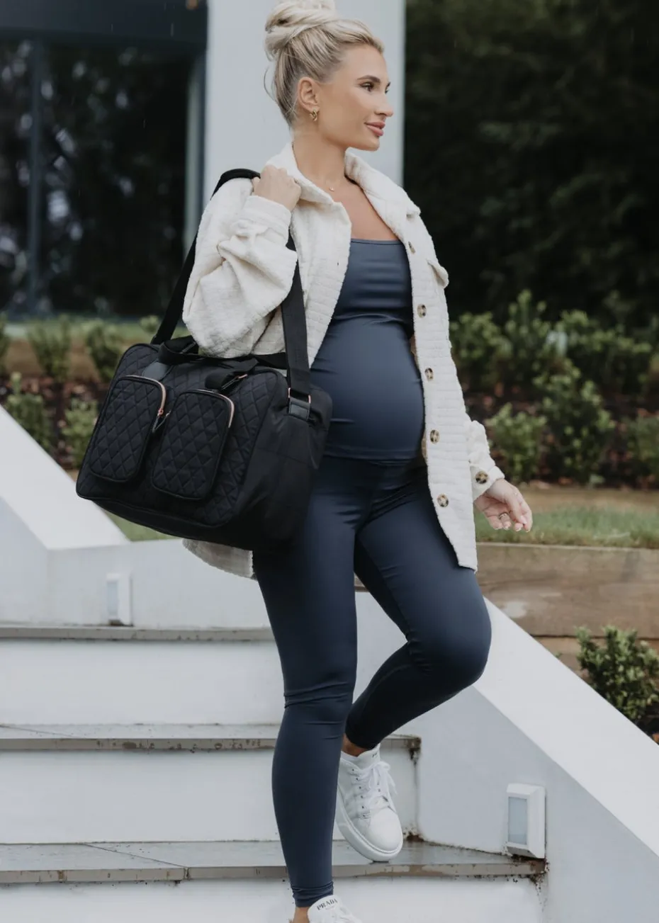 My Babiie Black Quilted Deluxe Changing Bag