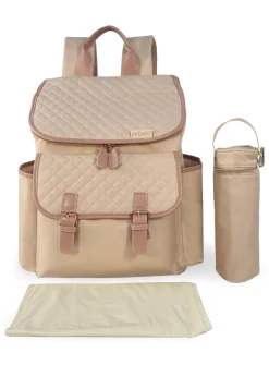 My Babiie Blush Quilted Backpack Changing Bag