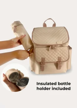 My Babiie Blush Quilted Backpack Changing Bag