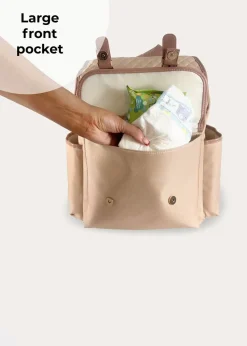 My Babiie Blush Quilted Backpack Changing Bag