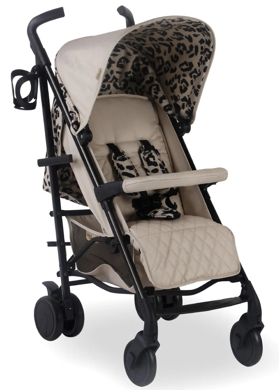 My Babiie Cream Leopard Print Dani Dyer Fawn Lightweight Stroller