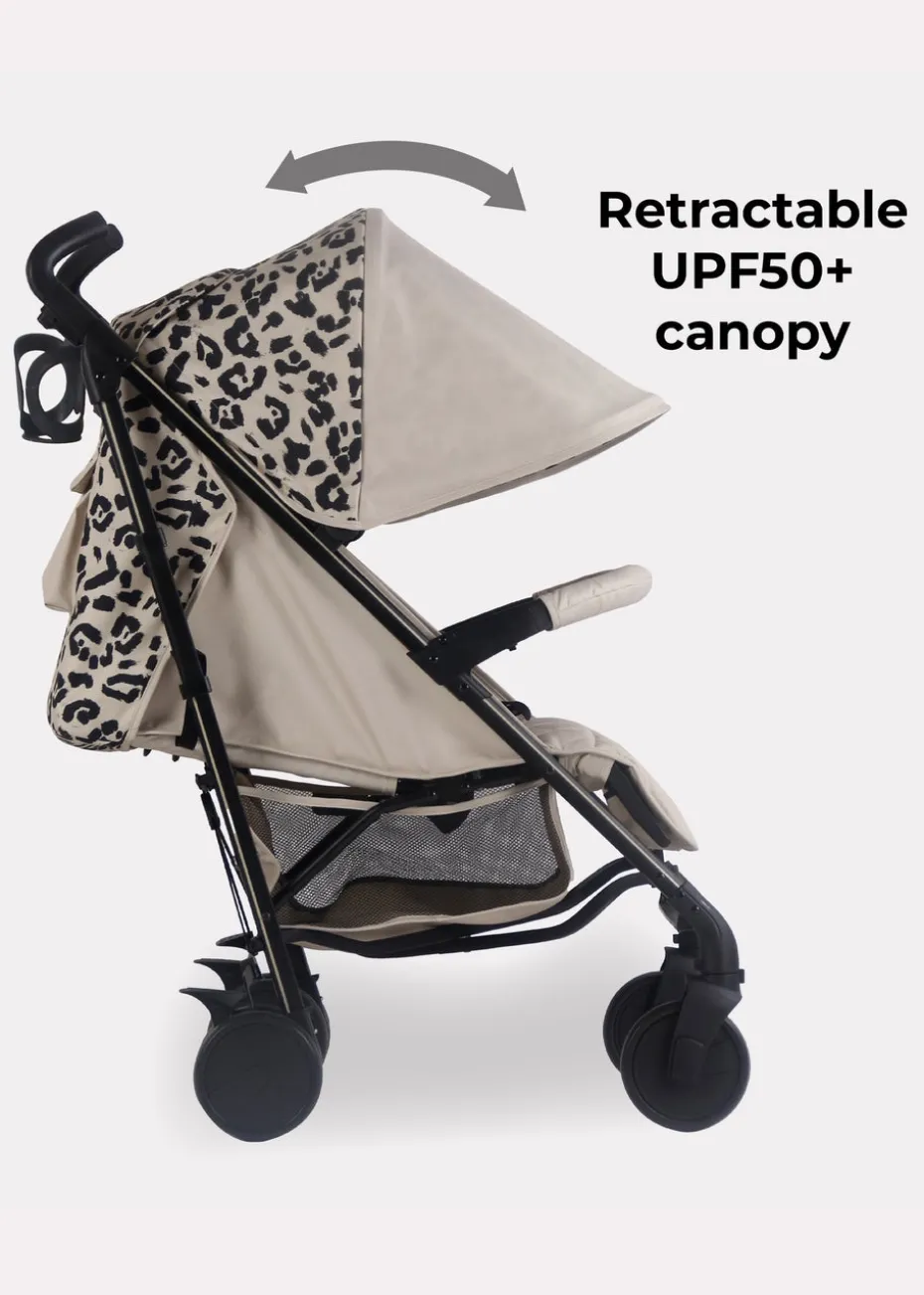 My Babiie Cream Leopard Print Dani Dyer Fawn Lightweight Stroller