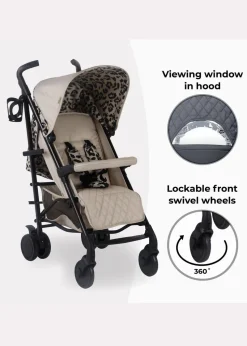 My Babiie Cream Leopard Print Dani Dyer Fawn Lightweight Stroller