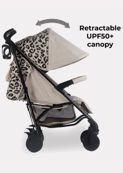My Babiie Cream Leopard Print Dani Dyer Fawn Lightweight Stroller