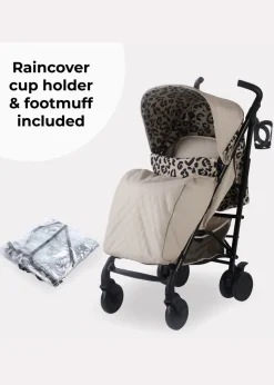 My Babiie Cream Leopard Print Dani Dyer Fawn Lightweight Stroller