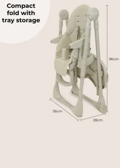 My Babiie Oatmeal Luxe Highchair