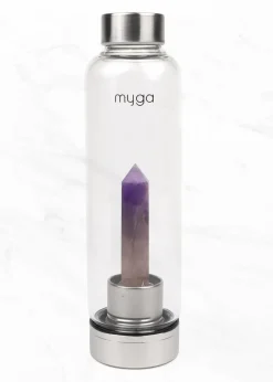 Myga Amethyst Crystal Water Bottle