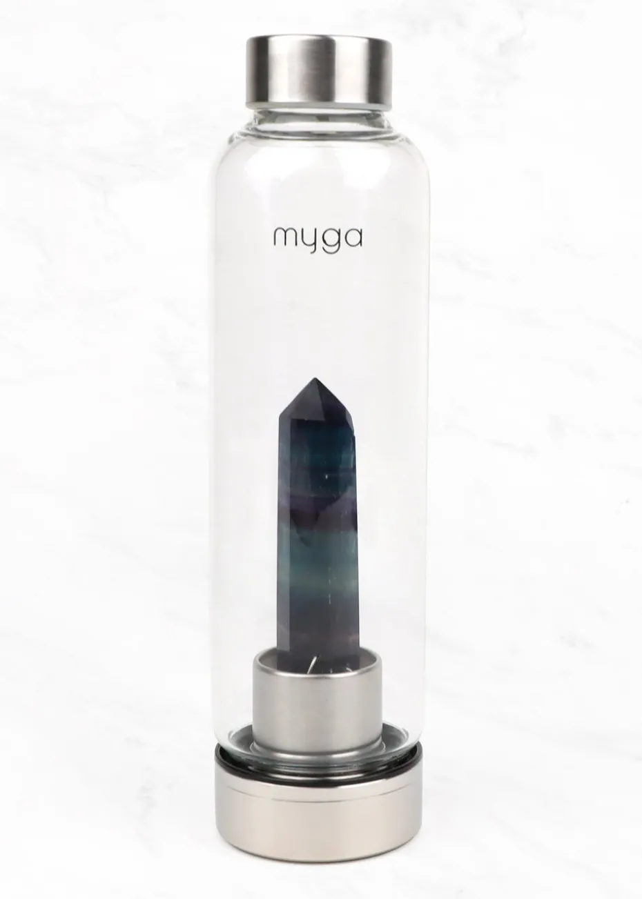 Myga Fluorite Crystal Water Bottle