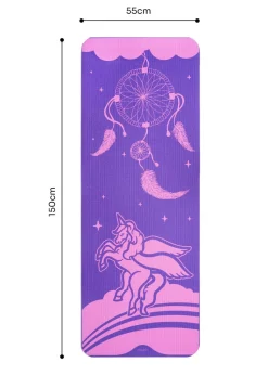 Myga Purple Unicorn Silk Childrens Print Mat