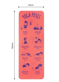 Myga Red Pose Silk Print Mat