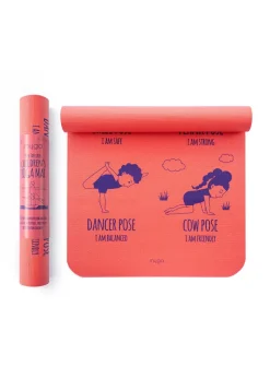 Myga Red Pose Silk Print Mat