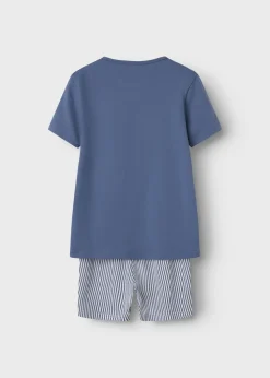 Name It Blue University Top & Shorts Set (6-14yrs)