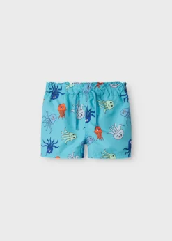 Name it Boys Blue Octupus Swim Shorts (9mths-5yrs)