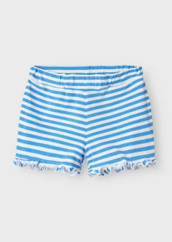 Name It Girls Blue Stripe Frill Shorts (7-12yrs)