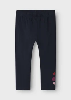 Name It Girls Navy Heart Leggings (9mths-5yrs)