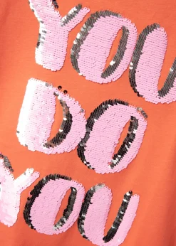 Name It Girls Orange Yo Do You T-Shirt (6-12yrs)