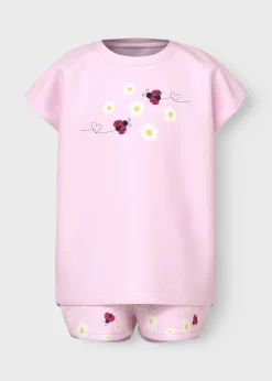 Name It Girls Pink Daisy Top & Short Set (1.5-7yrs)