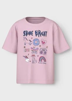 Name It Girls Pink Shine Bright T-Shirt (1.5-8yrs)
