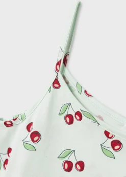 Name It Girls White Cherry Playsuit (6-12yrs)