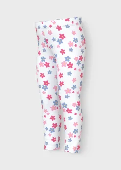 Name It Girls White Floral Leggings (1.5-6yrs)