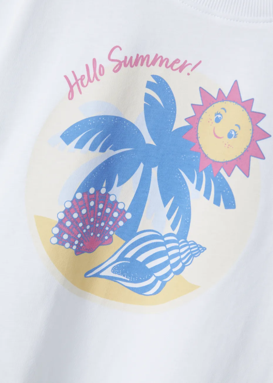 Name It Girls White Summer T-Shirt (9mths-5yrs)