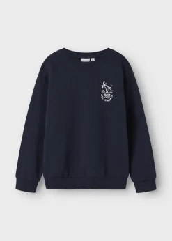 Name It Kids Navy Beach Sweatshirt (6-12yrs)