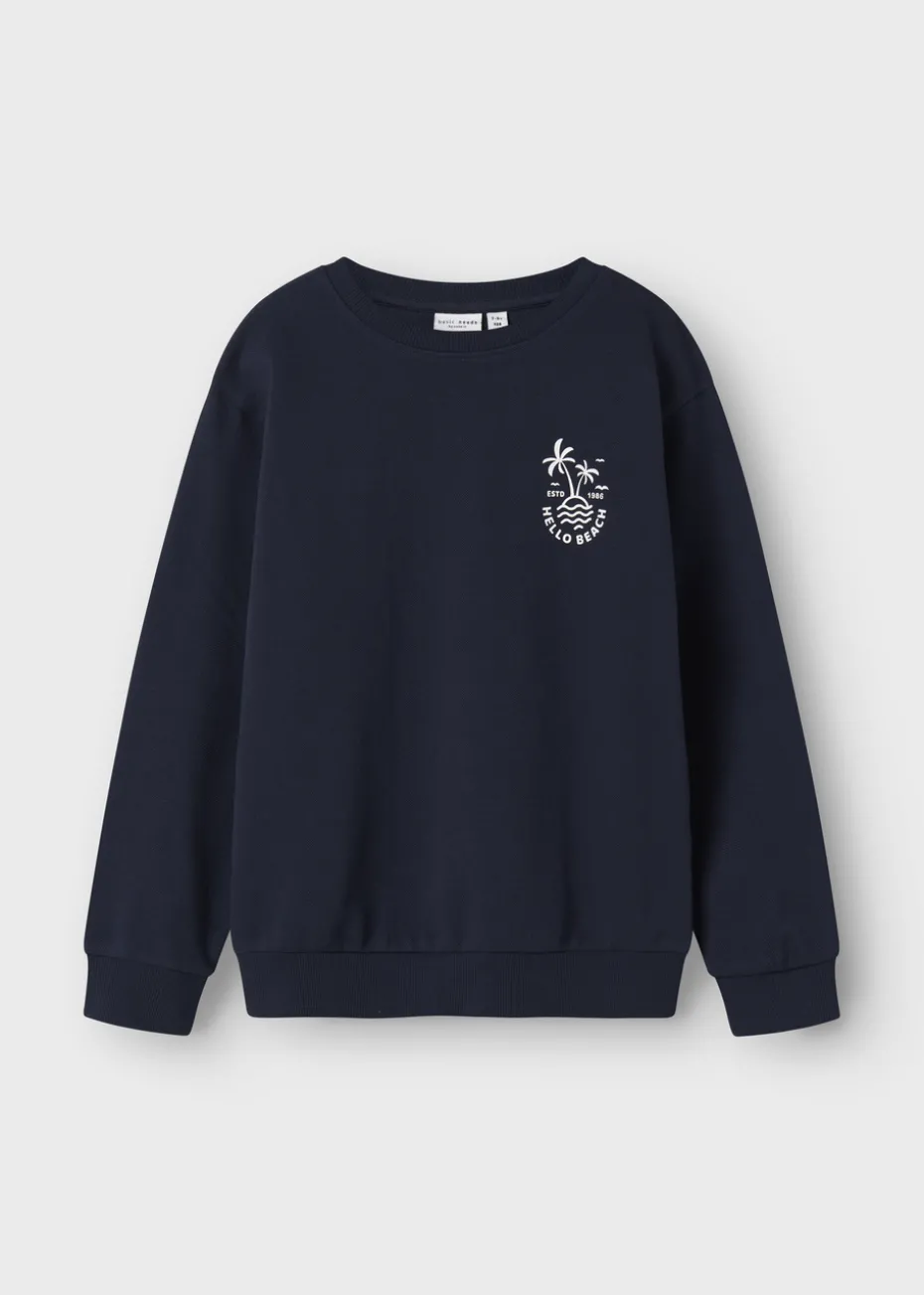 Name It Kids Navy Beach Sweatshirt (6-12yrs)