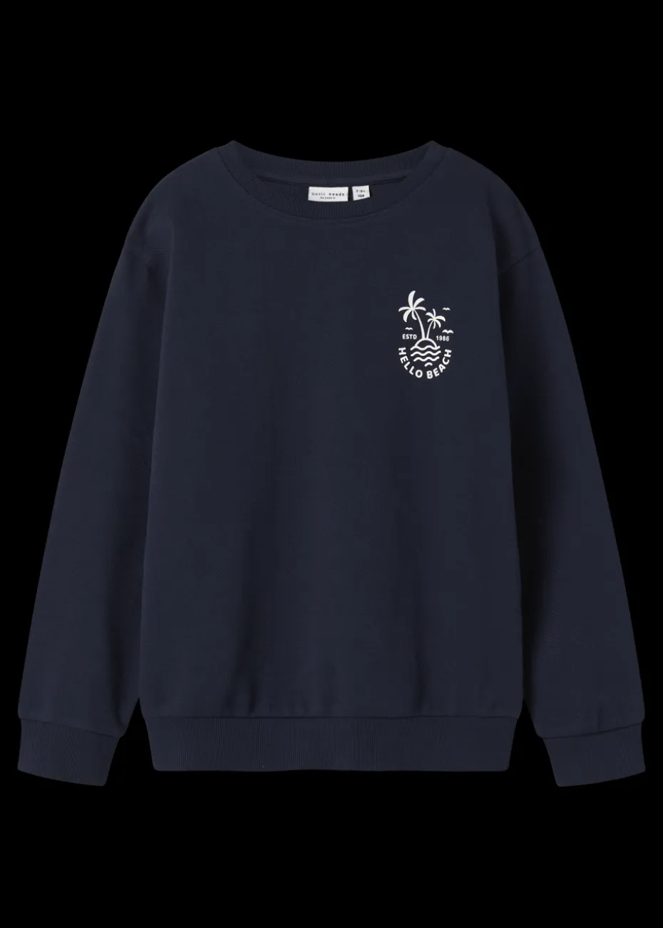 Name It Kids Navy Beach Sweatshirt (6-12yrs)