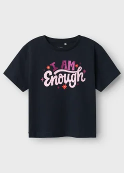 Name It Navy I Am Enough T-Shirt (9mths-5yrs)