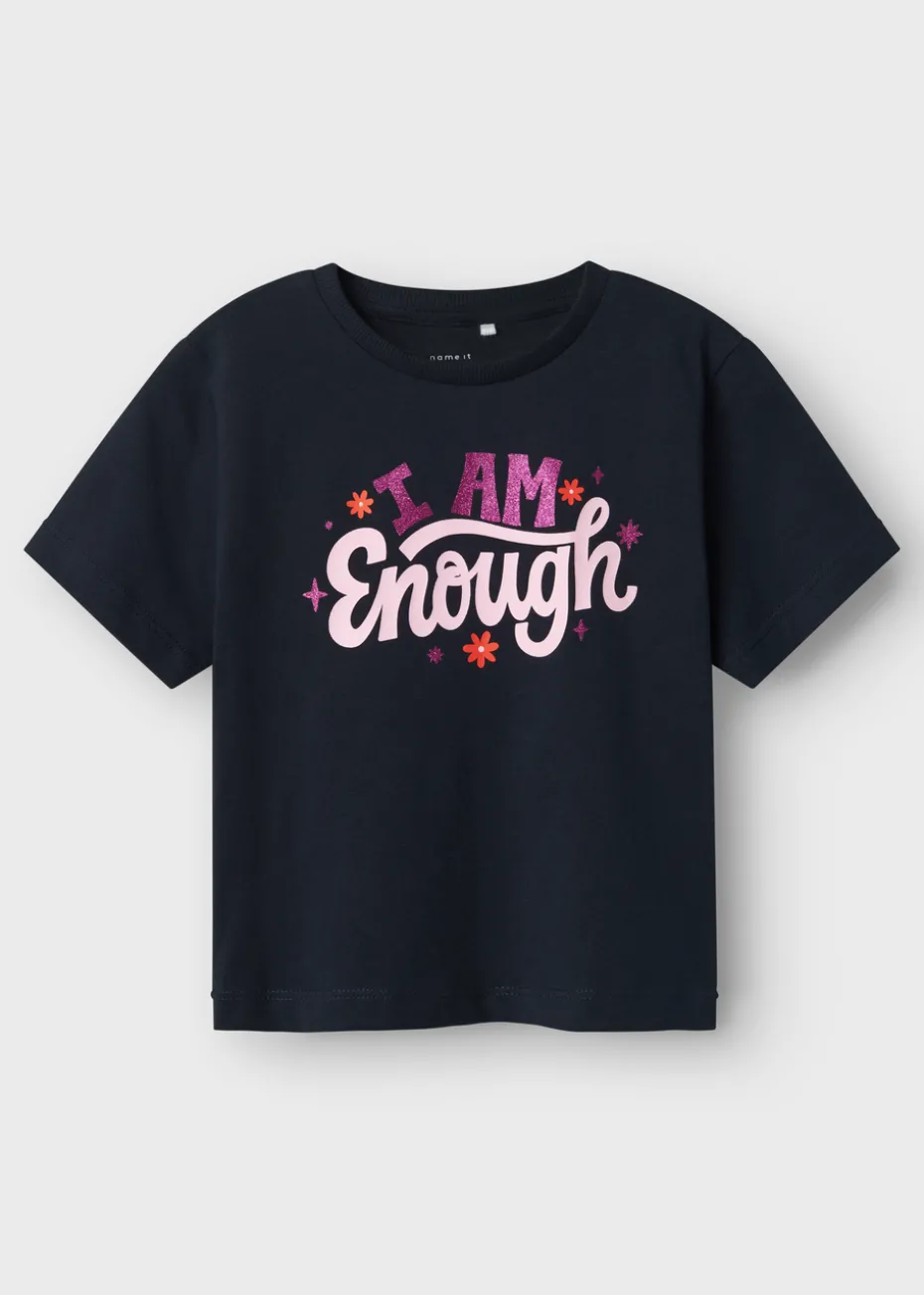 Name It Navy I Am Enough T-Shirt (9mths-5yrs)