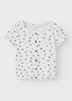 Name It White Floral Top (6-12yrs)
