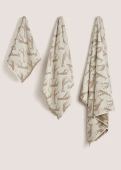 Natural Giraffe Towels
