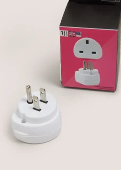 Navig8 UK to USA Travel Adapter (11.5cm x 6cm x 5cm)