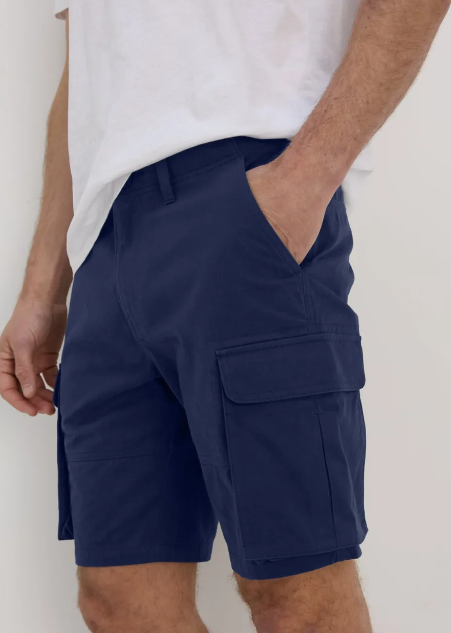 Navy Basic Cargo Shorts