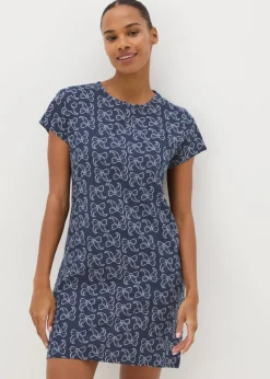 Navy Bow Print Nightie