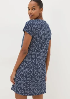 Navy Bow Print Nightie