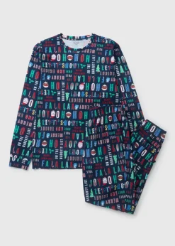 Navy Christmas Brights Family Pyjama