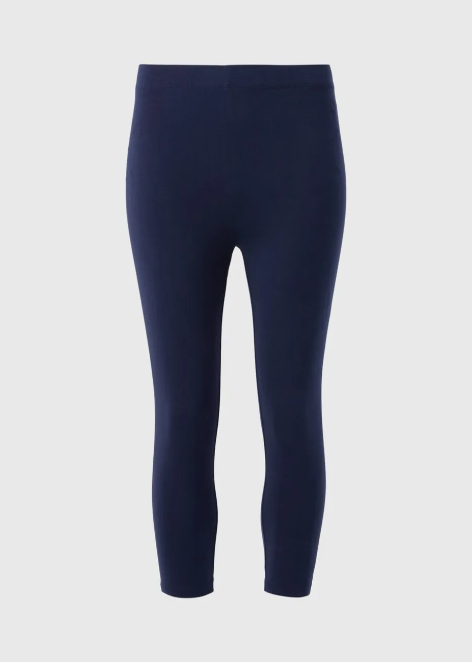 Navy Cropped Leggings
