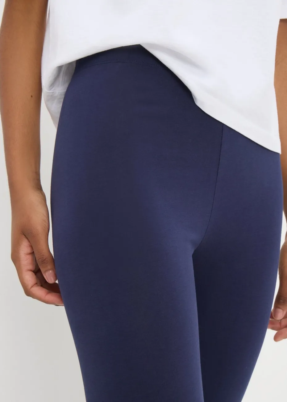 Navy Cropped Leggings