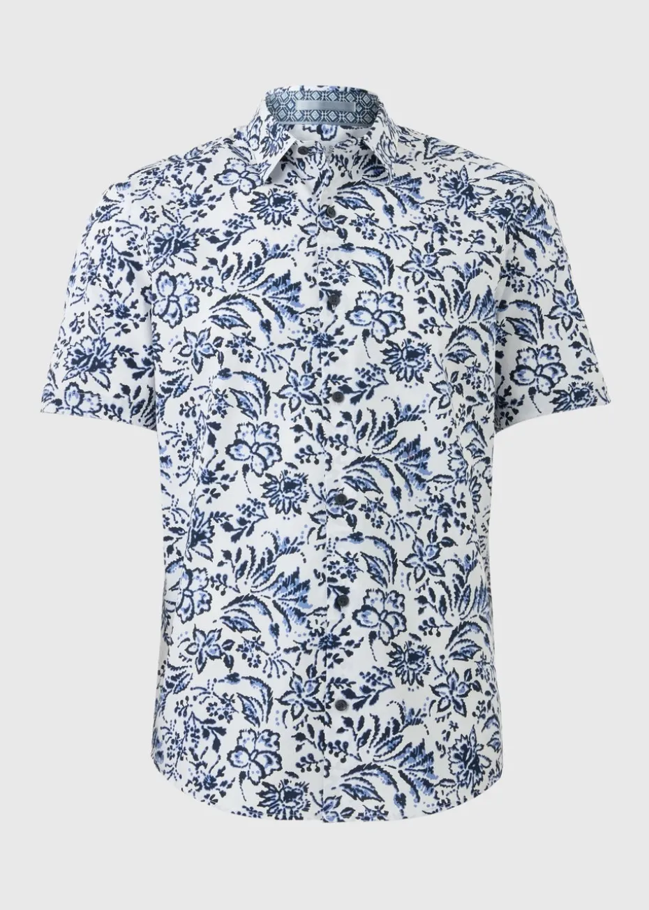 Navy Floral Vine Shirt