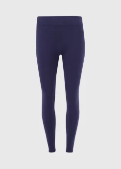 Navy Full Length Cotton Leggings