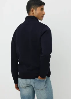 Navy Funnel 1/4 Zip Sweatshirt